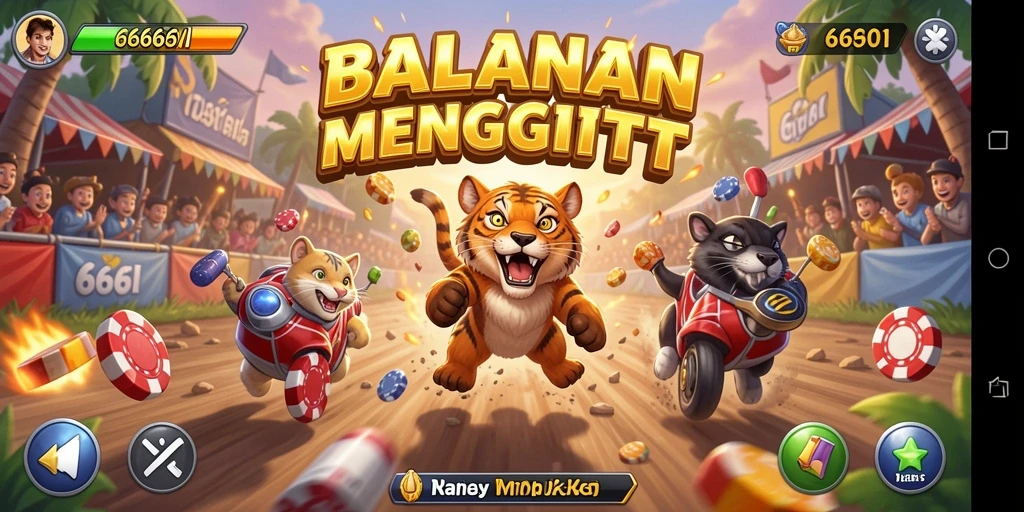 Tampilan gameplay Racing yang mendebarkan di 666I.