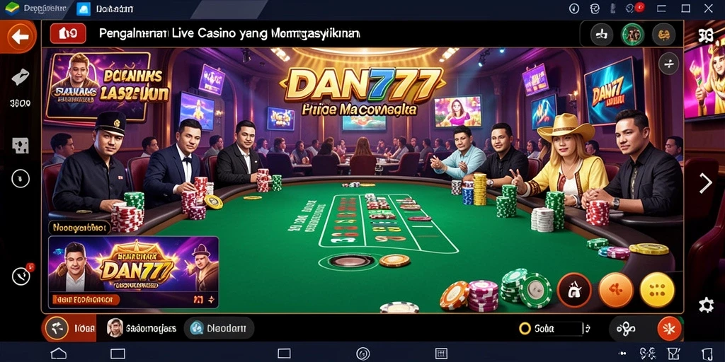 Screenshot gameplay Live Casino yang menarik dari DAN777.