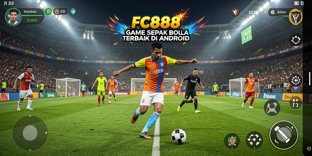 Tampilan permainan FC888 dengan aksi mendebarkan di lapangan hijau.