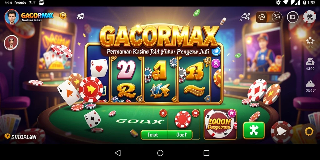 Tampilan gameplay menarik dari GACORMAX menampilkan suasana Kasino yang menghibur.