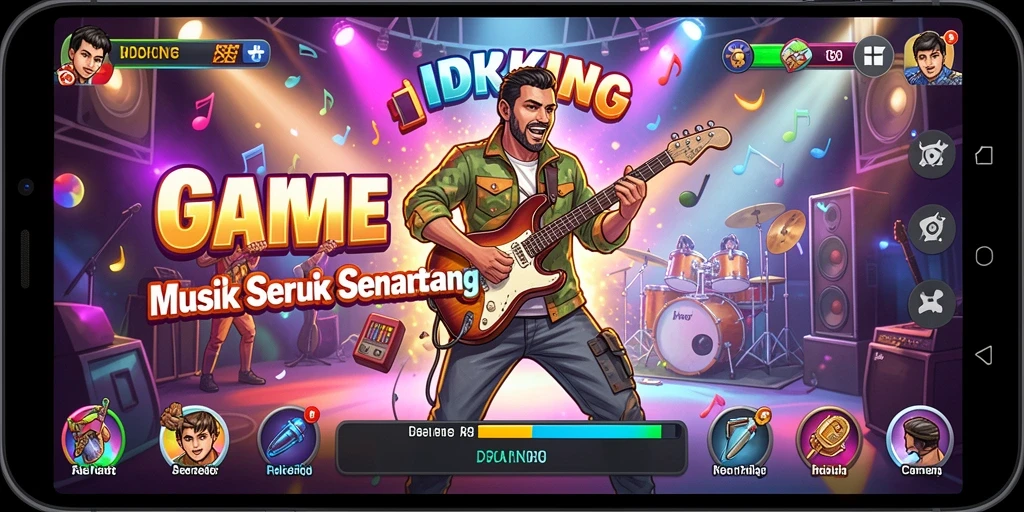Tampilan gameplay IDRKING yang seru dan menantang.