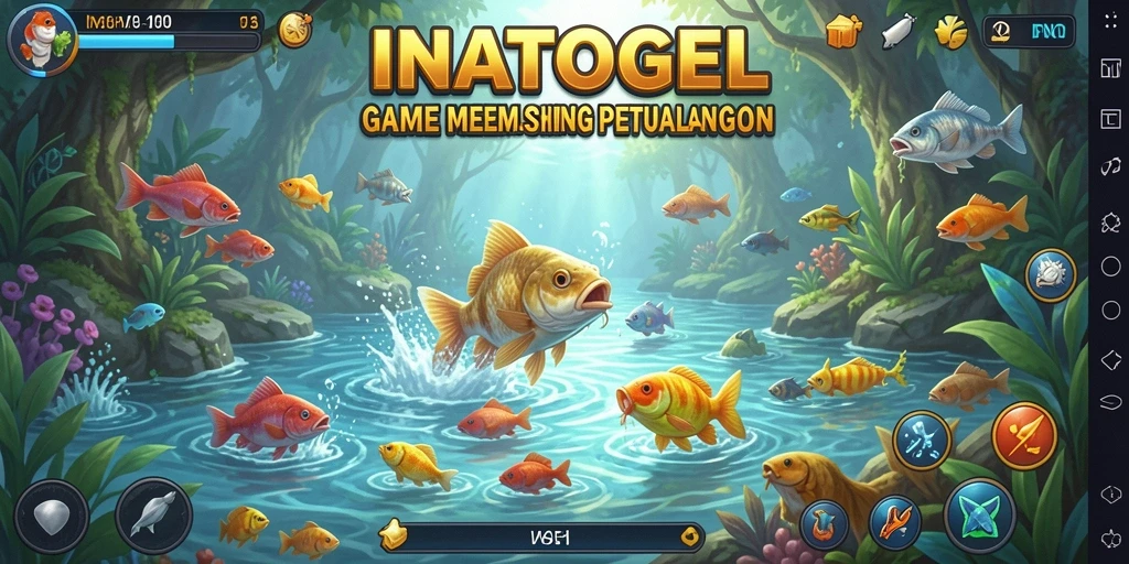 Tampilan gameplay INATOGEL yang menampilkan aksi memancing seru.