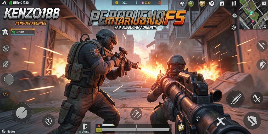 Tampilan gameplay yang intens dan mendebarkan dalam KENZO188.