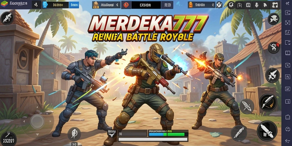 Gameplay tanding seru di MERDEKA777 dengan pemain bertempur.