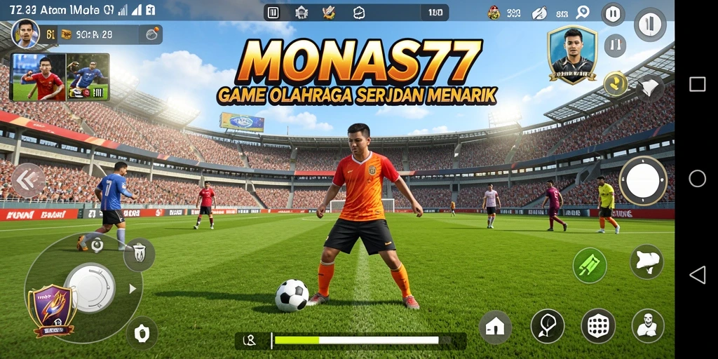 Tampilan menakjubkan dari gameplay olahraga di MONAS77.