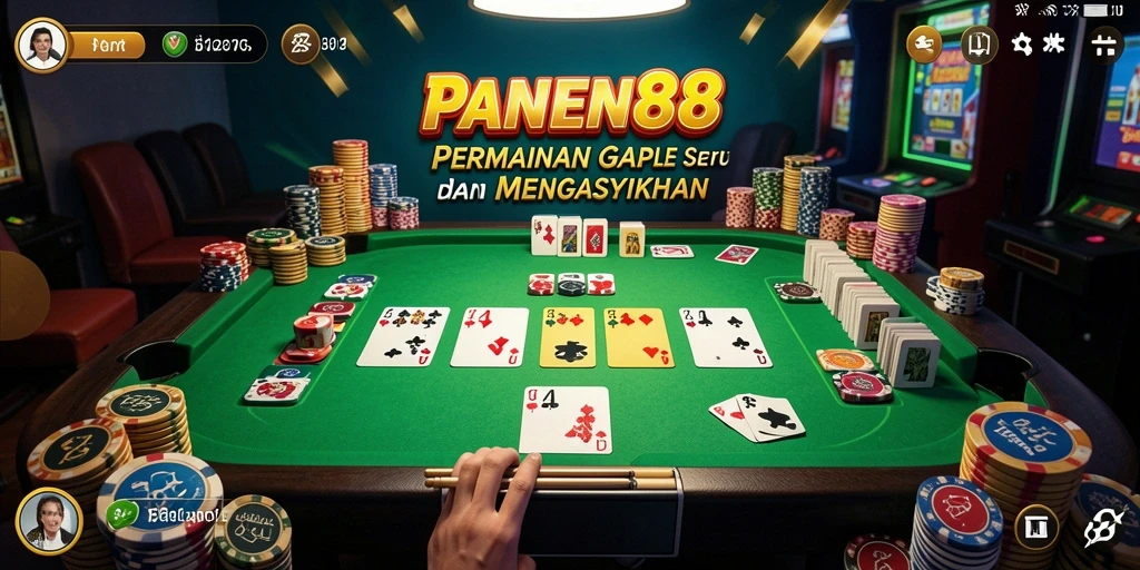 Screenshot gameplay PANEN88 menampilkan aksi seru permainan Gaple.