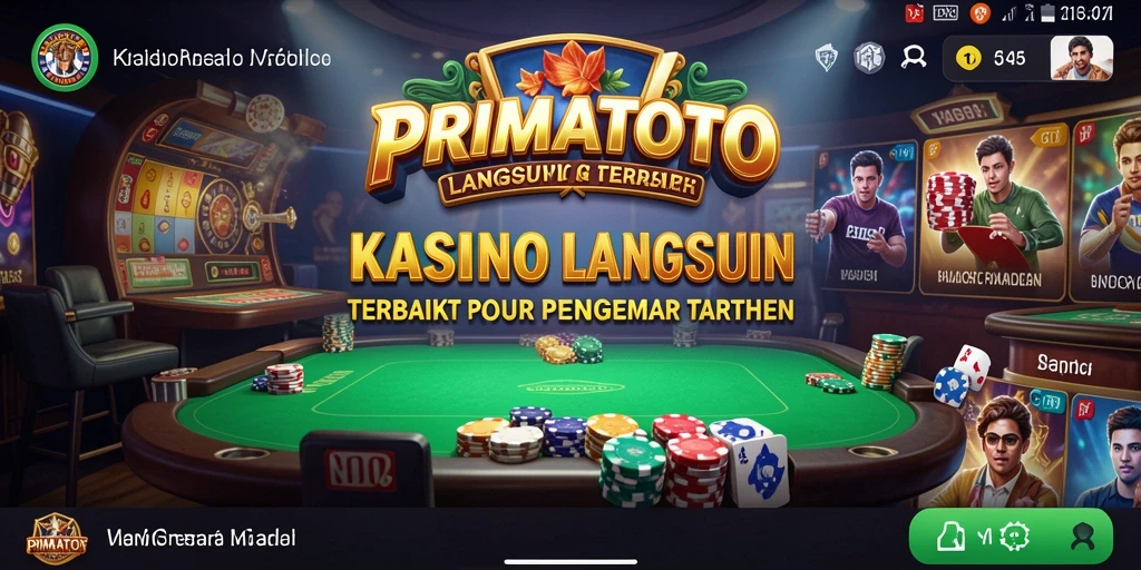 Screenshot gameplay Live Casino PRIMATOTO yang interaktif dan menarik.