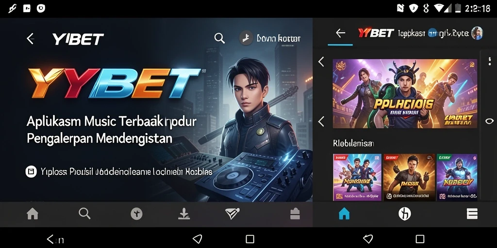 Pengguna menikmati pengalaman gameplay interaktif di YYBET dengan musik.